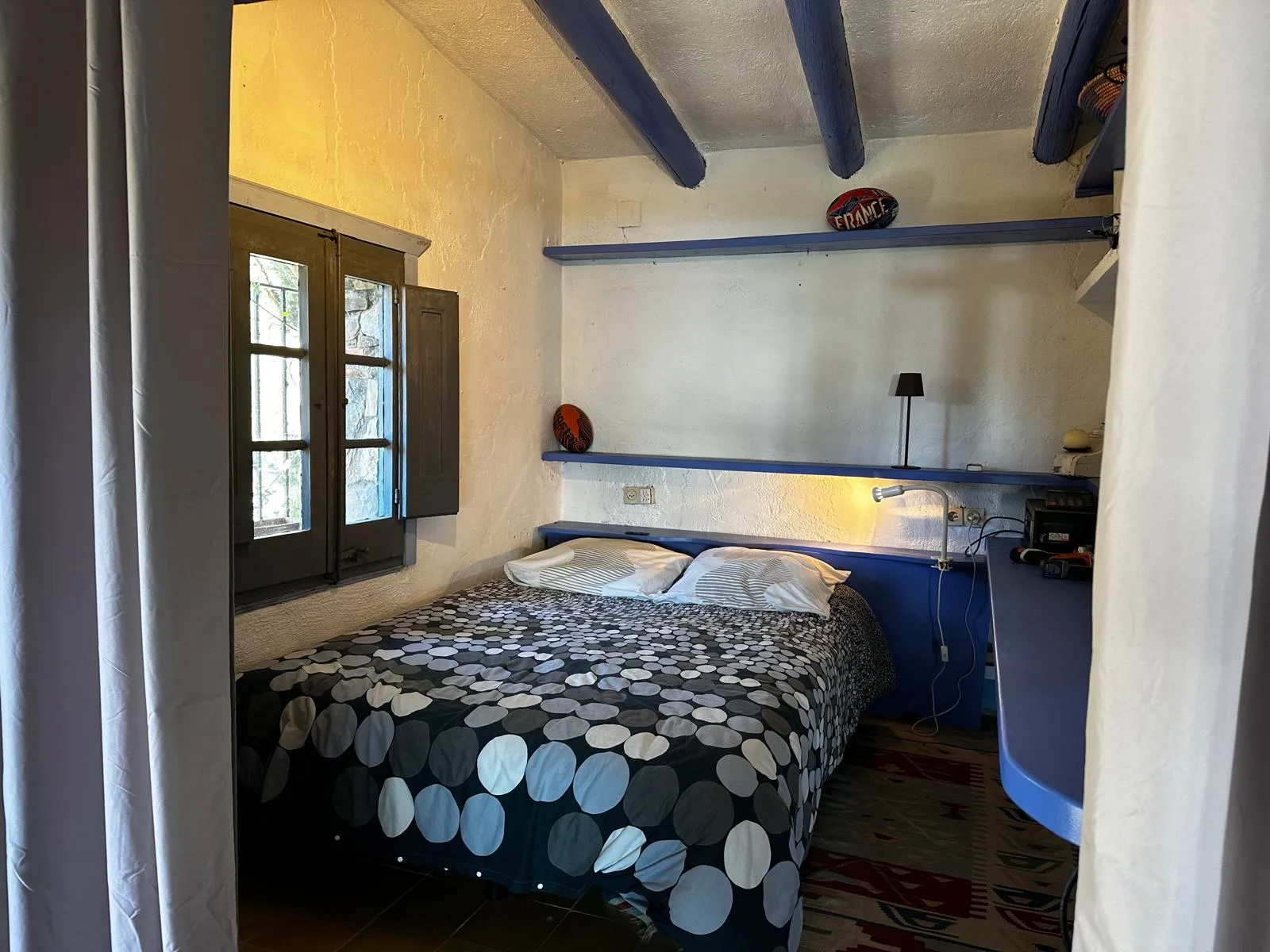 Chambre aux tons bleus de La Maison
